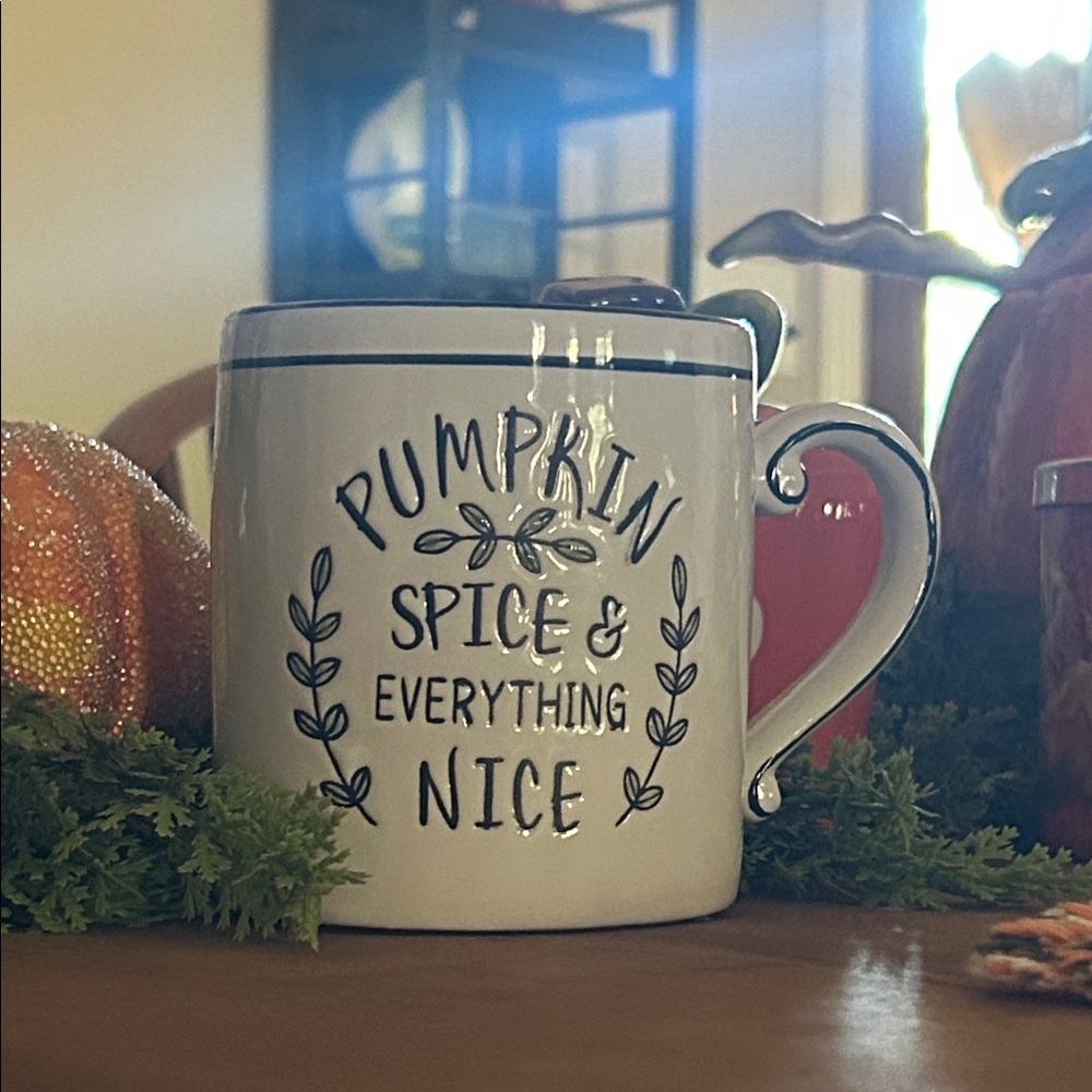 Pumpkin Spice Mug scentsy warmer  - White/black lettering